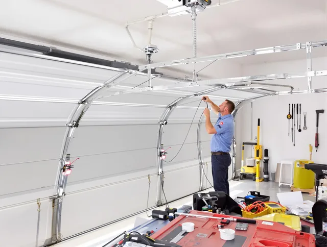 Garage door cable repair service by Rock Hill Garage Door Repair in Rock Hill