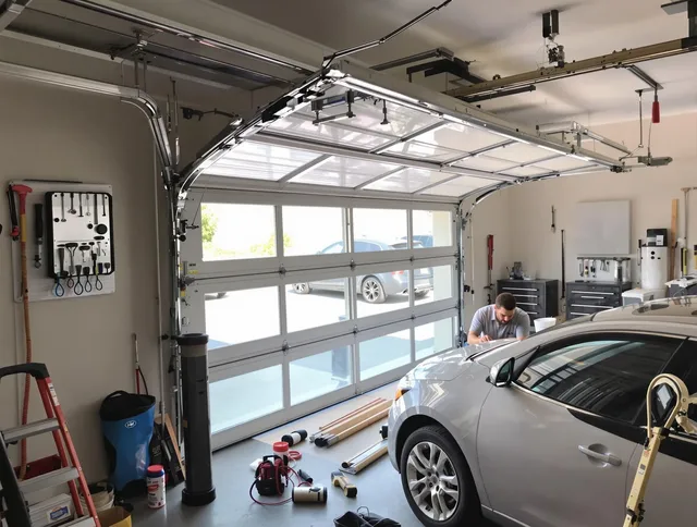 Garage door noise reduction service by Rock Hill Garage Door Repair in Rock Hill