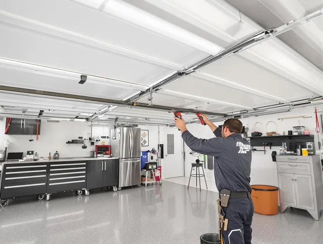 Overhead garage door repair service by Rock Hill Garage Door Repair in Rock Hill